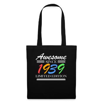 1939 - Né en 1939 - Fantastique depuis 1939 - Sac en tissu - noir - Devant