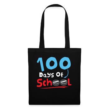 Hockey Happy 100th Day 100 Tage Schule - Stoffbeutel - Schwarz - Vorne
