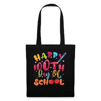 Happy 100th Day Colorful 100 Days Of School - Tote Bag - black - Front