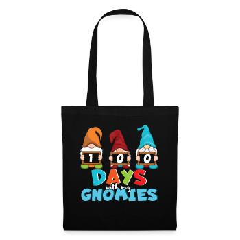 100th Day School Gnomes Happy 100 Days Of School - Tote Bag - black - Front