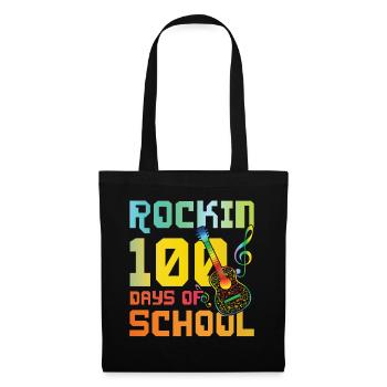 100e jour de guitare à bascule 100 jours d’école - Sac en tissu - noir - Devant