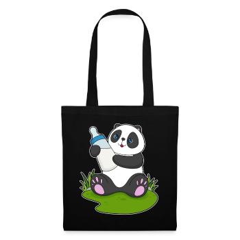 Lait pour biberon Panda - Sac en tissu - noir - Devant