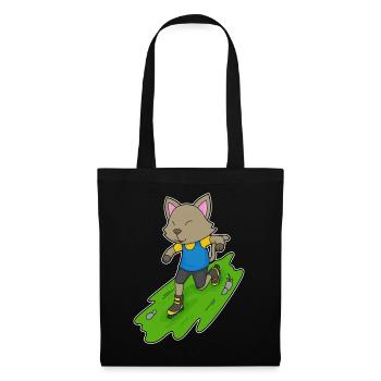Cat Inline skating Inline skates - Tote Bag - black - Front