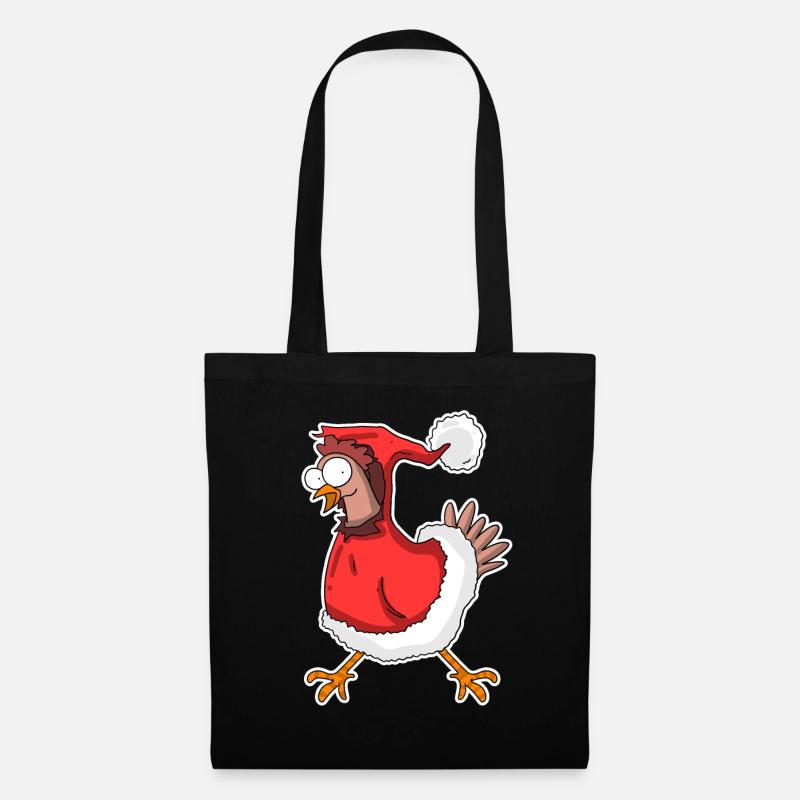 Weihnachten Huhn - Stoffbeutel - Schwarz