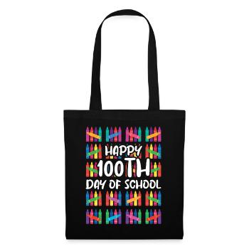 100e jour couleurs colorées heureux 100 jours d’école - Sac en tissu - noir - Devant