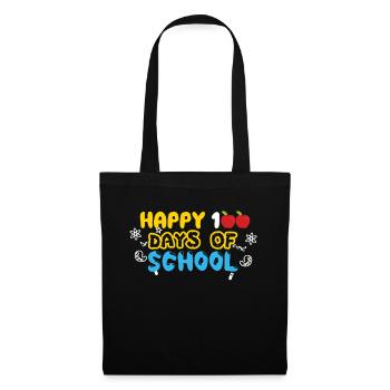 100th Day Funny Apple Happy 100 Days Of School - Tote Bag - black - Front