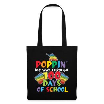 Kid 100th Day Pop Fidget Happy 100 Days Of School - Sac en tissu - noir - Devant