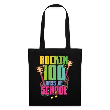 100e jour de guitare rock 100 jours d’école - Sac en tissu - noir - Devant