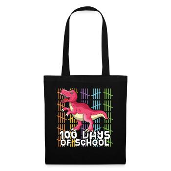 Roar School 100th Day Dinosaur 100 jours d’école - Sac en tissu - noir - Devant
