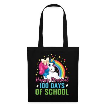 100e jour licorne joyeux magique 100 jour d’école - Sac en tissu - noir - Devant