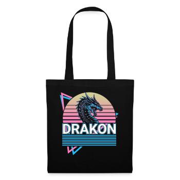 Drakon Serpent Géant Créature Mythique Grec - Sac en tissu - noir - Devant