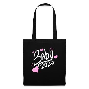 Baby 2023 - Birth Pregnant 2023 Pregnancy - Tote Bag - black - Front