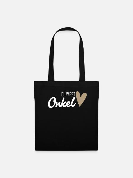 Onkel werden - Du wirst Onkel - Stoffbeutel - Schwarz