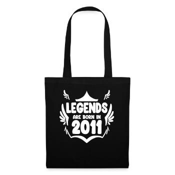 2011 - vintage 2011 - year of construction 2011 gift - Tote Bag - black - Front