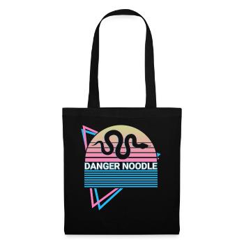Danger Noodle Retro Snake - Sac en tissu - noir - Devant