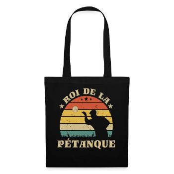 Pétanque Roi de la Pétanque - Sac en tissu - noir - Devant