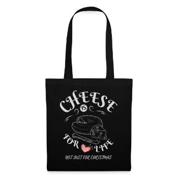 Cheese is for Life - Cheese Lovers Apparel - Tote Bag - black - Front