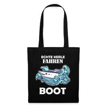 Boote Motorboot Kapitän Boot Seefahrt Geschenk - Stoffbeutel - Schwarz - Vorne