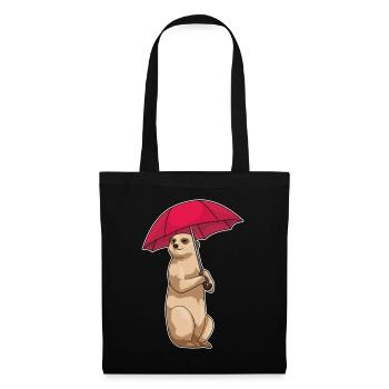 Parapluie Suricate - Sac en tissu - noir - Devant