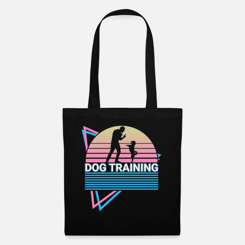 Hundetraining Retro Trainer - Stoffbeutel - Schwarz