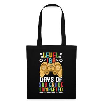 100e jour terminé Gamer 3e année jours d’école - Sac en tissu - noir - Devant