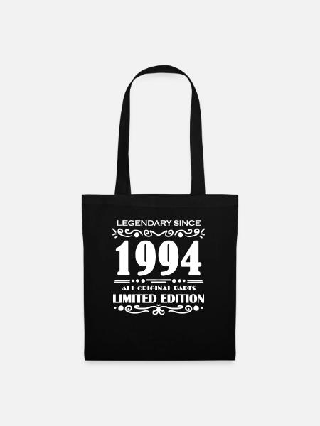 1994 - Baujahr 1994 - Jahrgang 1994 - Stoffbeutel - Schwarz