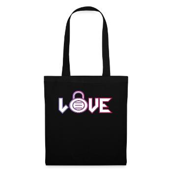 Love Lock Neon Outline - Tote Bag - black - Front