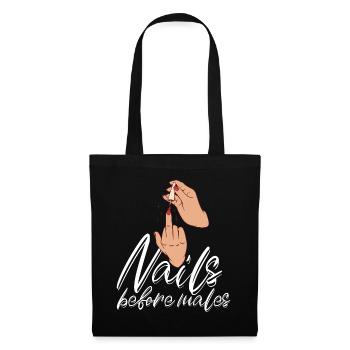 Les ongles avant les hommes Créateur d’ongles - Sac en tissu - noir - Devant