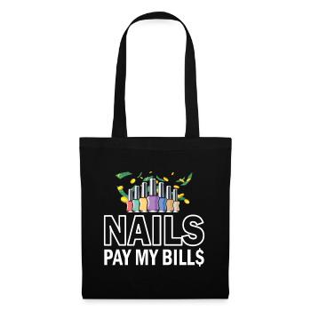 Nails Pay My Bills Manucure - Sac en tissu - noir - Devant