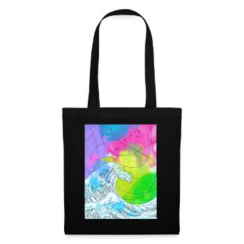 Art Academia Aesthetic Great Wave Off Kanagawa - Tote Bag - black - Front