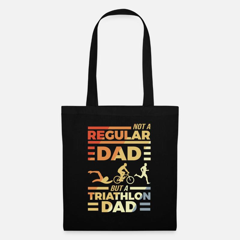 Triathlon Papa - Stoffbeutel - Schwarz