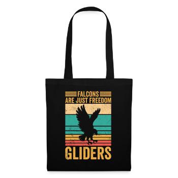 Funny falcons are just freedom gliders retro - Tote Bag - black - Front