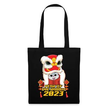Dragon Rabbit 2023 New Year Happy Chinese New Year - Stoffbeutel - Schwarz - Vorne