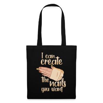 I create the nails you want manicure - Tote Bag - black - Front