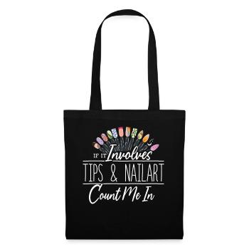 S’il s’agit de conseils et de nail art nail designer - Sac en tissu - noir - Devant