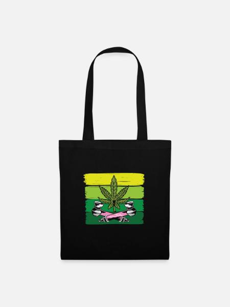 Cannabis - Stoffbeutel - Schwarz