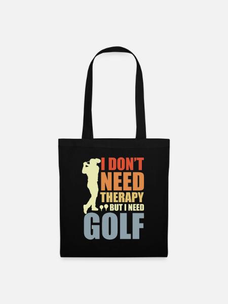 Lustiger Golf Witz - Stoffbeutel - Schwarz