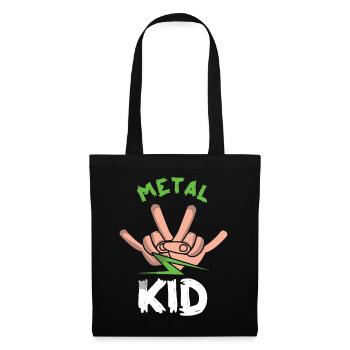 Rocker Sign Rock Hand Metal Kid Metal Lover - Stoffbeutel - Schwarz - Vorne