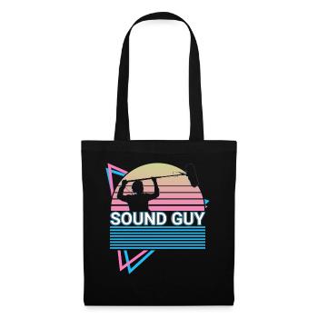 Ingénieur du son Rétro - Sac en tissu - noir - Devant