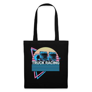 Truck Racing Truck Racer Retro - Sac en tissu - noir - Devant