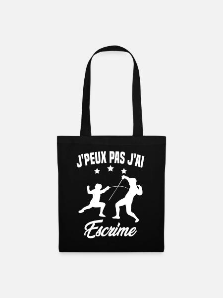 Je Peux Pas J'ai Escrime - Sac en tissu - noir