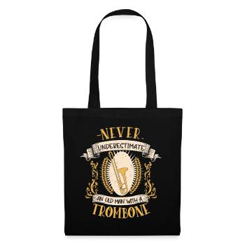Trombone Musician Instrument Music Gift - Tote Bag - black - Front