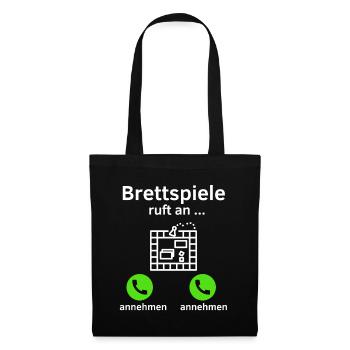 Brettspiele ruft an - annehmen oder annehmen? - Stoffbeutel - Schwarz - Vorne