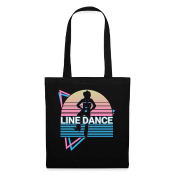 Line Dance Retro - Tote Bag - black - Front