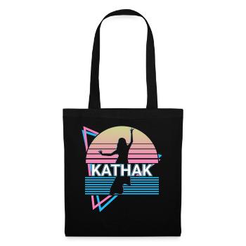Kathak Indian Dance Rétro - Sac en tissu - noir - Devant