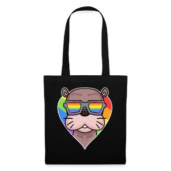 Lion de mer regenobogen - Sac en tissu - noir - Devant