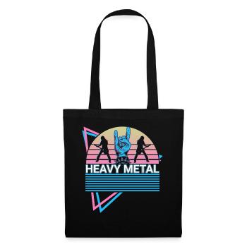 Heavy Metal Retro - Stoffbeutel - Schwarz - Vorne
