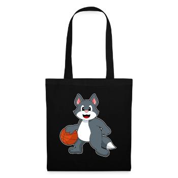 Chat Basketteur Basketteur - Sac en tissu - noir - Devant