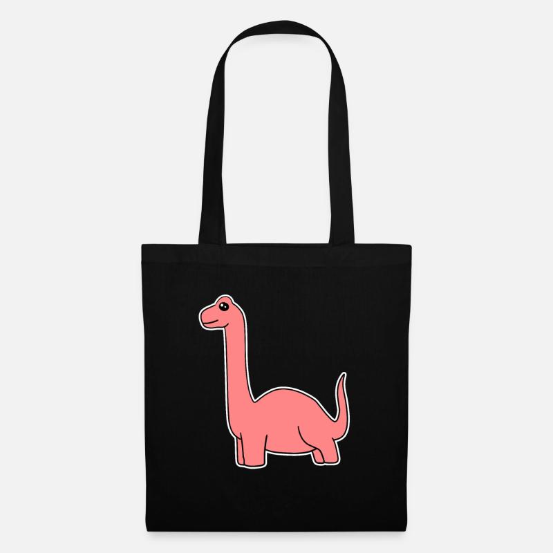 Dino Dinosaurier Rot - Stoffbeutel - Schwarz