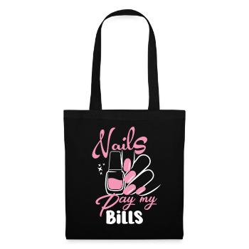 Nails Pay My Bills Manucure - Sac en tissu - noir - Devant